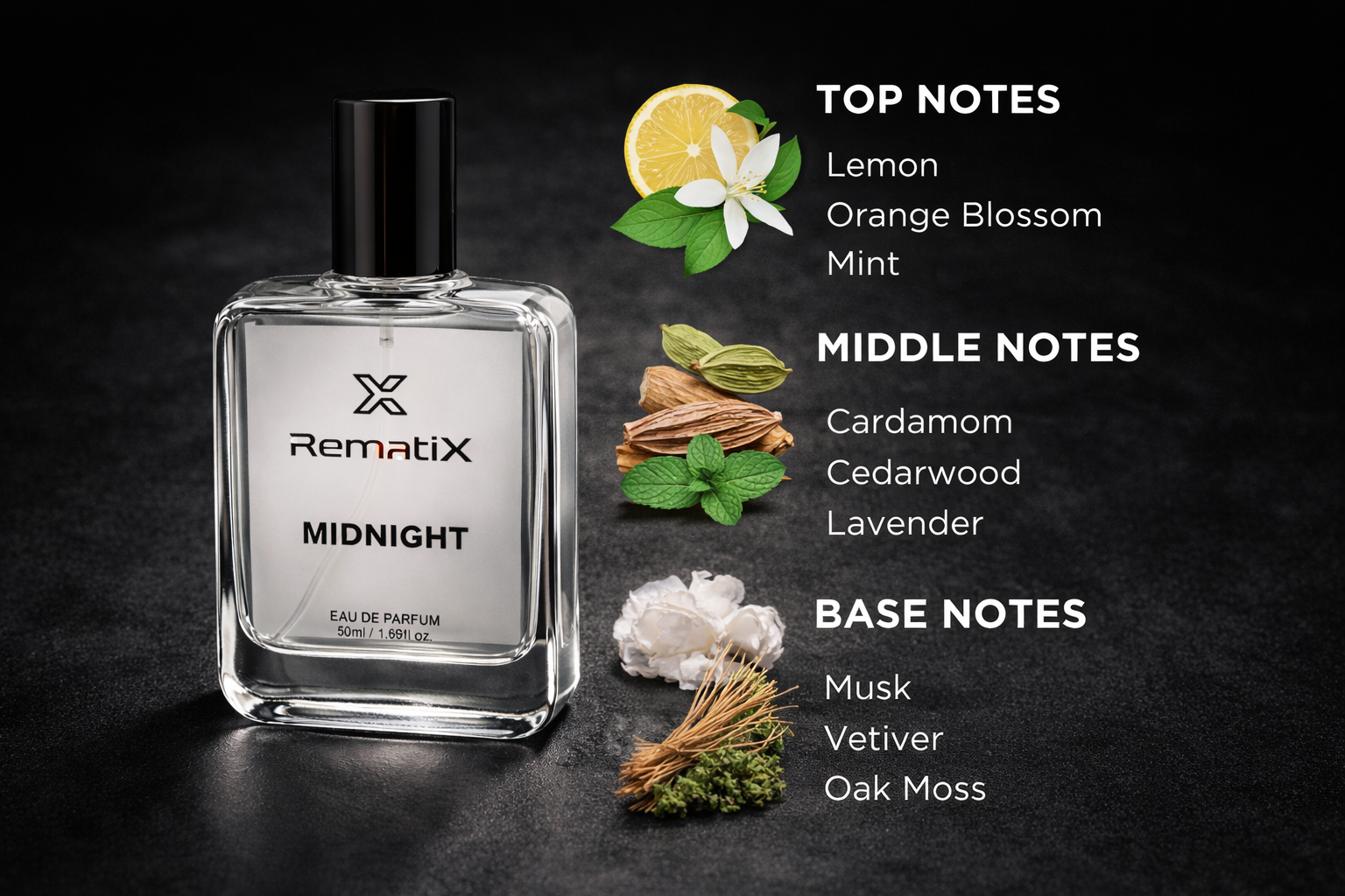 RematiX Midnight Eau De Parfum 50 ml